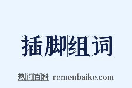 插脚组词是什么意思的图片